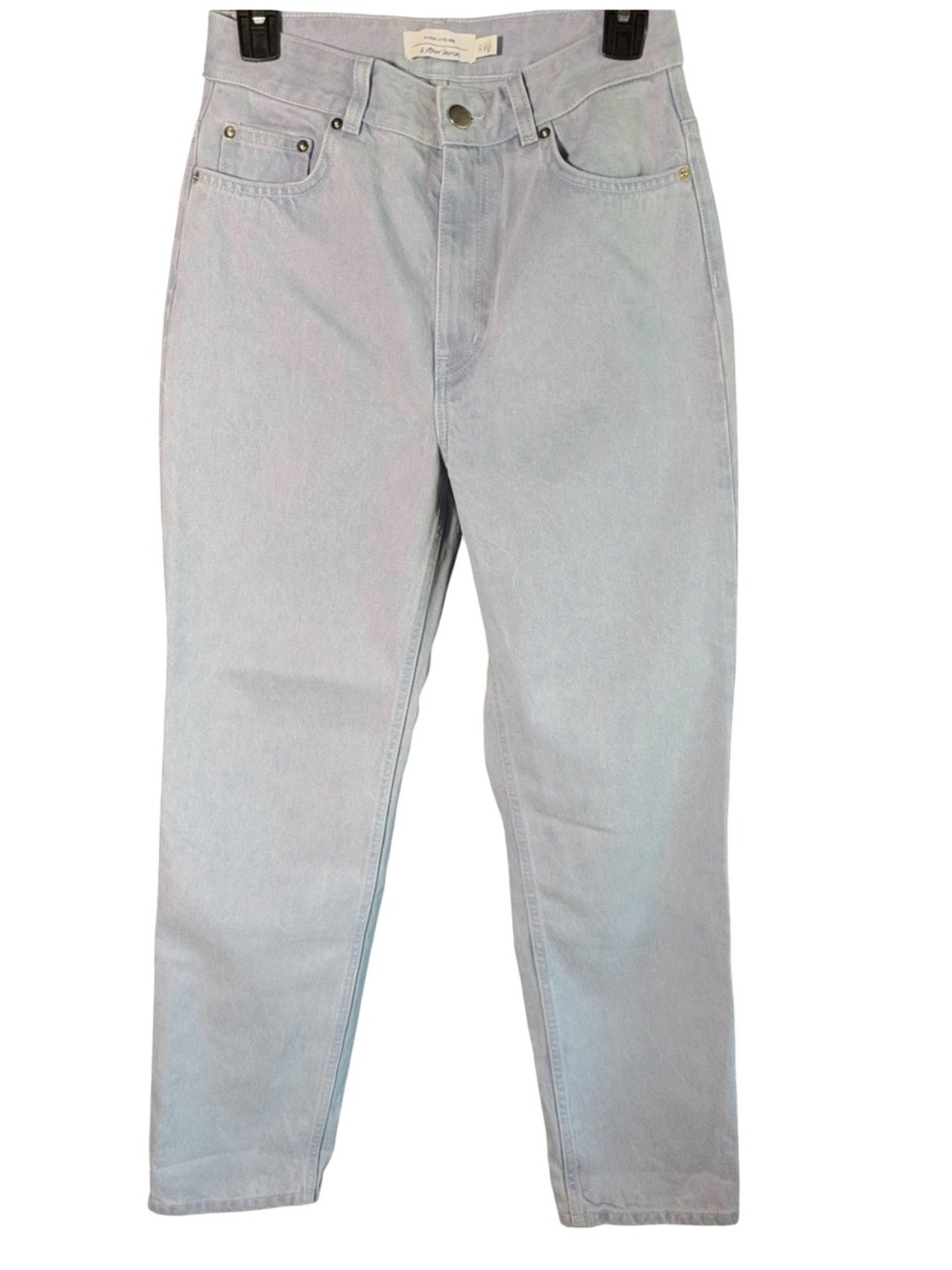 & Other Stories High Rise Straight Leg Jeans Light Wash Blue Size 26